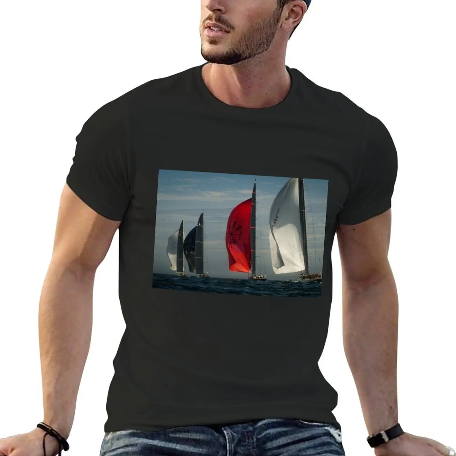 Sailing - J Class Boats T-Shirt oversized graphic tee anime figures quick drying Aesthetic clothing graphic tees for men