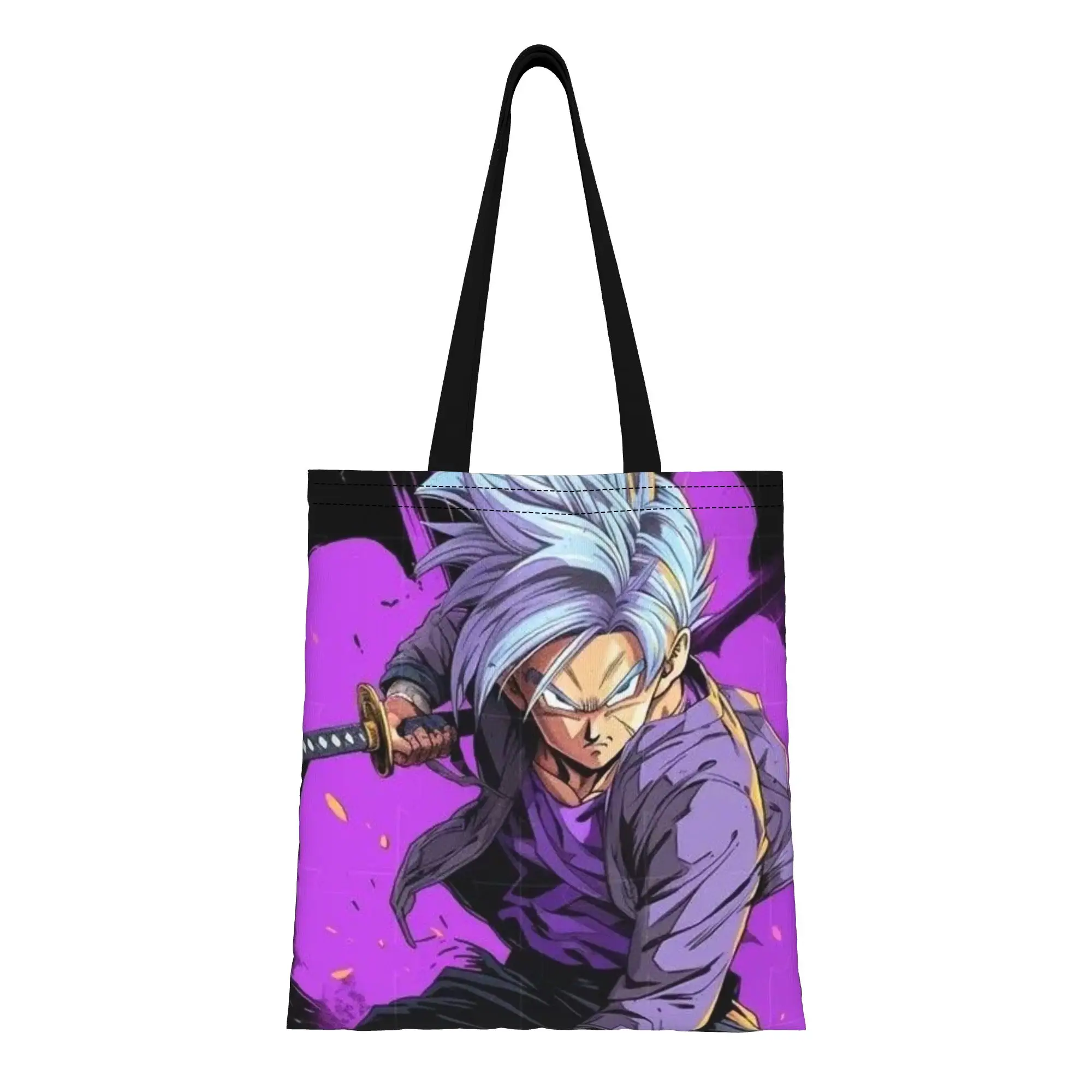 

Сумка-тоут из холщовой ткани с изображением Драгон Болл (11) для школьников, идеально подходит для покупок, женская сумка с верхней ручкой.