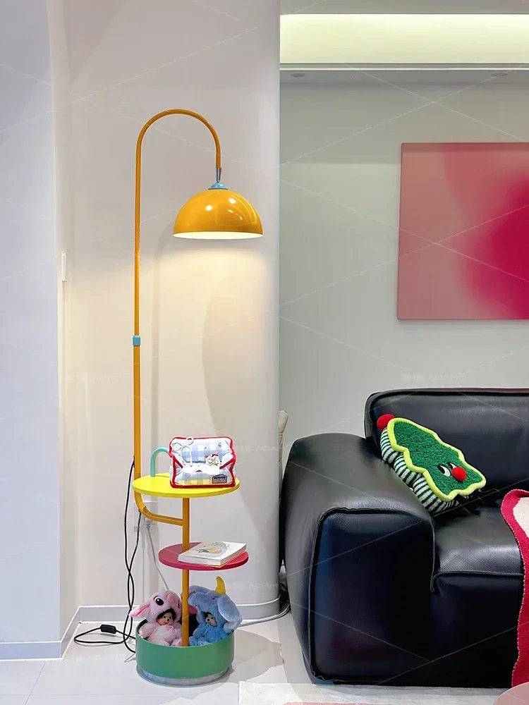 floor lamp, new living room sofa, side decorative atmosphere lamp, children's room bedside storage integrated coffee table lamp