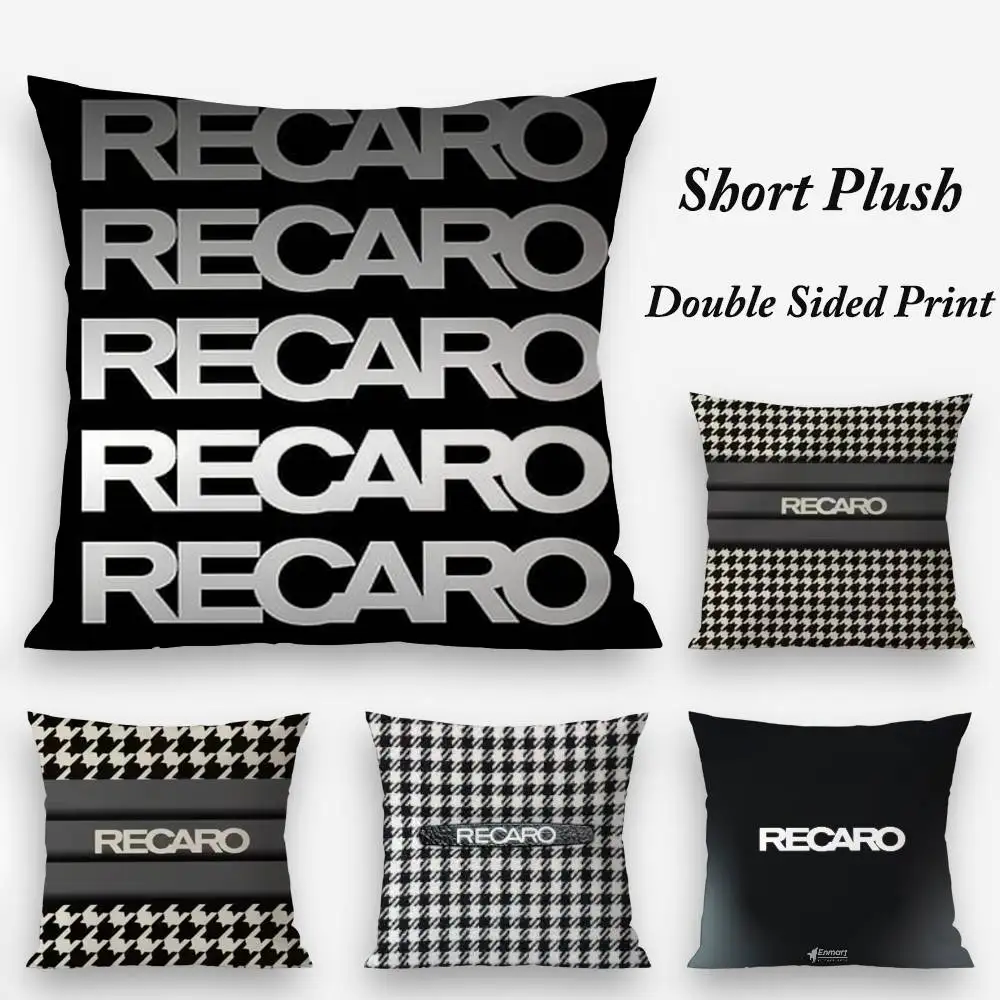 Klassieke R-Recaros Hot Kussensloop Pluche Stof Zacht Kleurvast Dubbelzijdig Print Korte Pluche Thuis Bank Kussenhoes Gooi