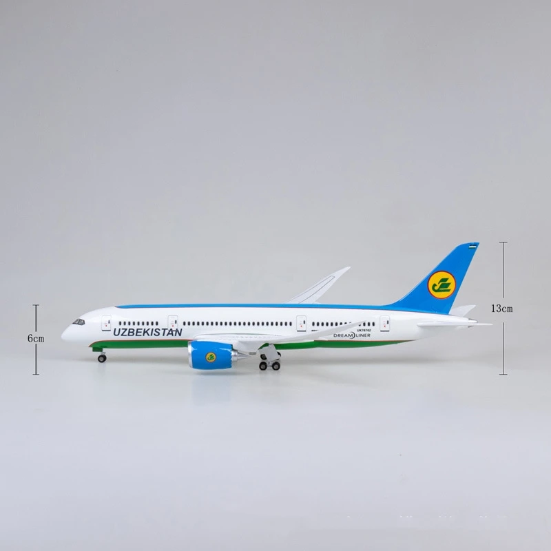 47 سنتيمتر طائرة نموذجية B787 أوزبكيستان طيران الراتنج دييكاست طائرة 787 دريملاينر جمع هدية بواسطة الطيران #5