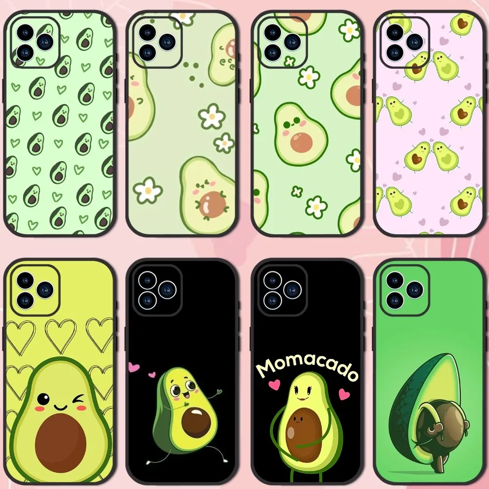 Cartoon Avocado Fruit Phone Case For Samsung Galaxy S10 FE S21 Ultra S22 Lite Soft Phone Shell Back Cover