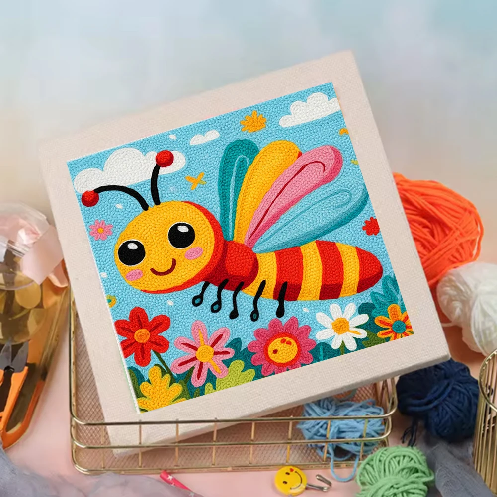 

Punch Needle Embroidery Original Gifts Craft Kits Dragonfly animals Embroidery Punch Needle Kits Home Decoration Needlework