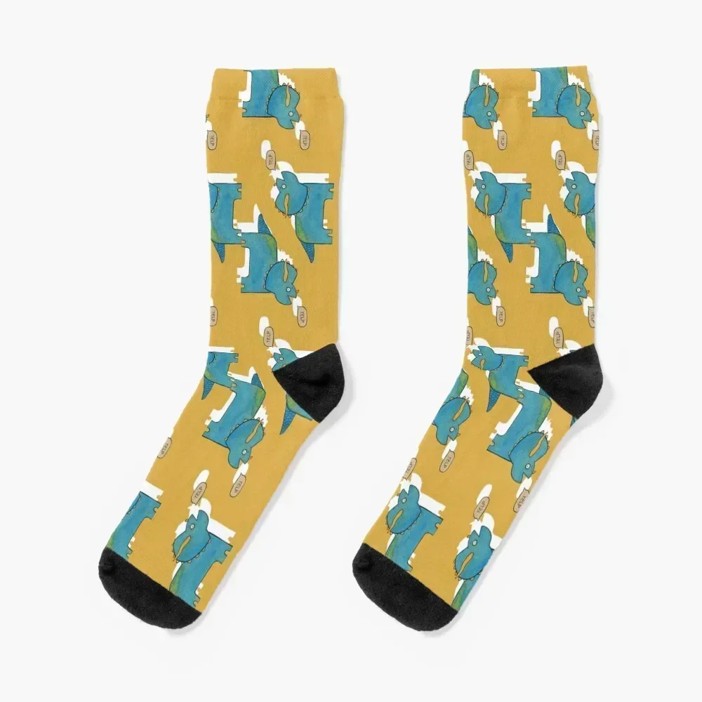 

Stuck Dino Socks cycling valentine gift ideas floor luxe Designer Man Socks Women's