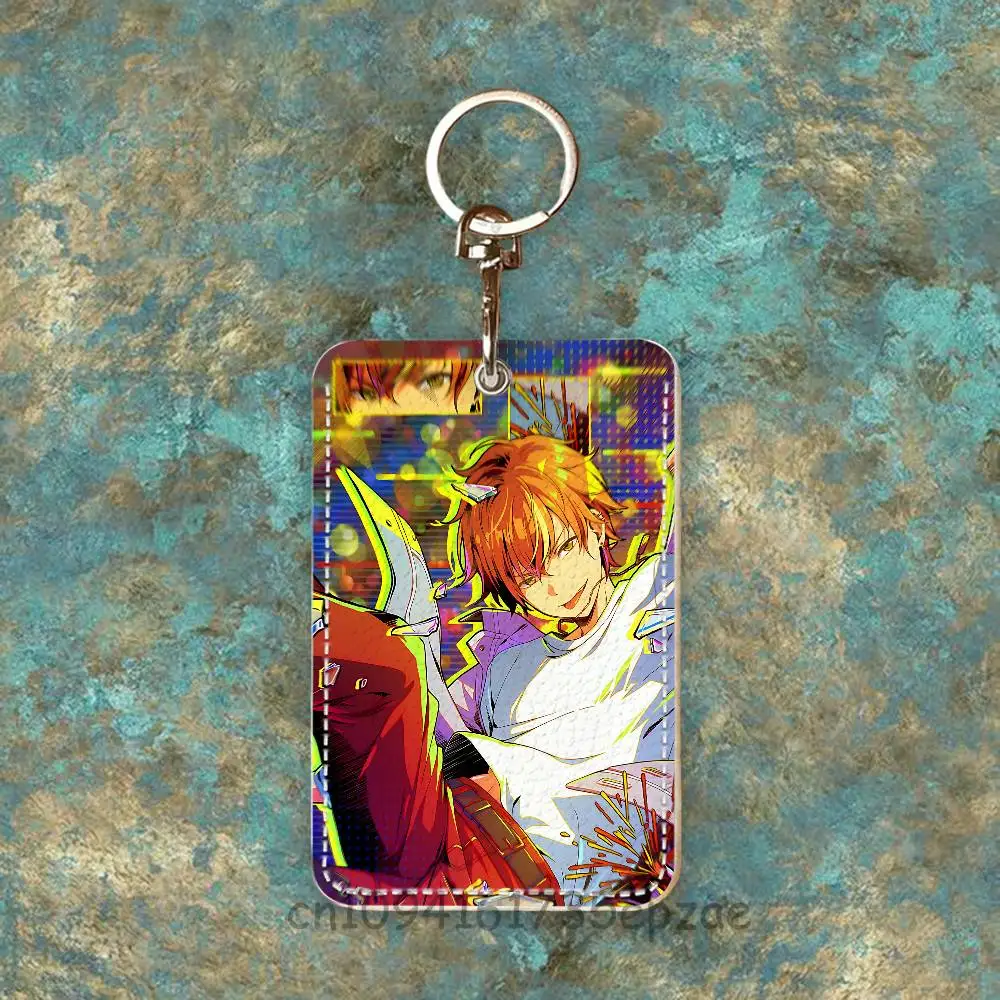 A-Akito S-Shinonome Porta Carte Premium in Pelle PU con Moschettone in Metallo, Design Personalizzabile per Uso Quotidiano