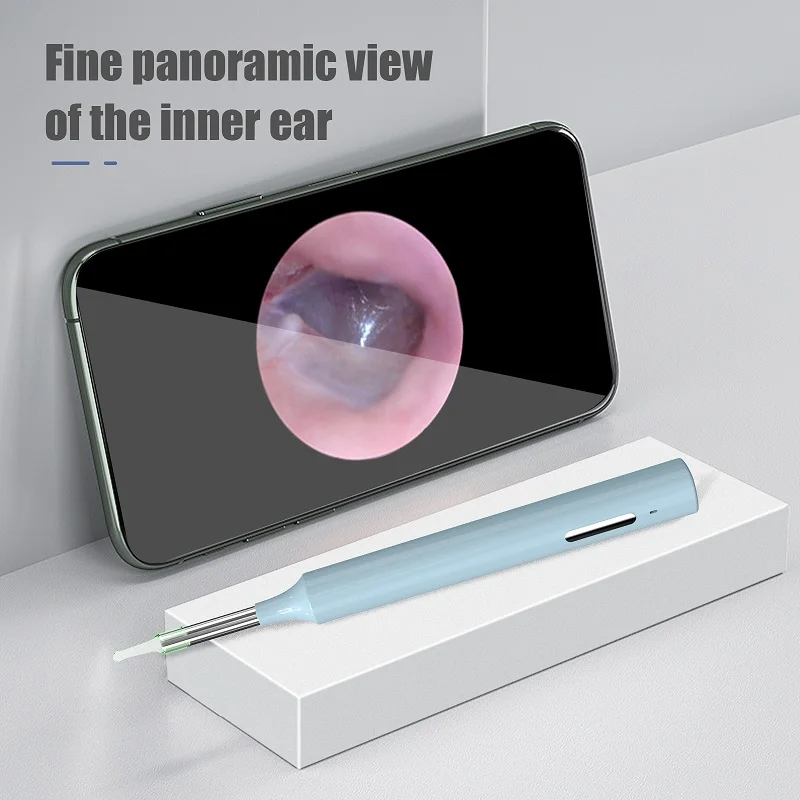 Wireless WIFI Ear Otoscopio Camera Intelligent Visualization Ear Scoop Medical Use High Resolution Glow Cleaning Ear Canal Tools