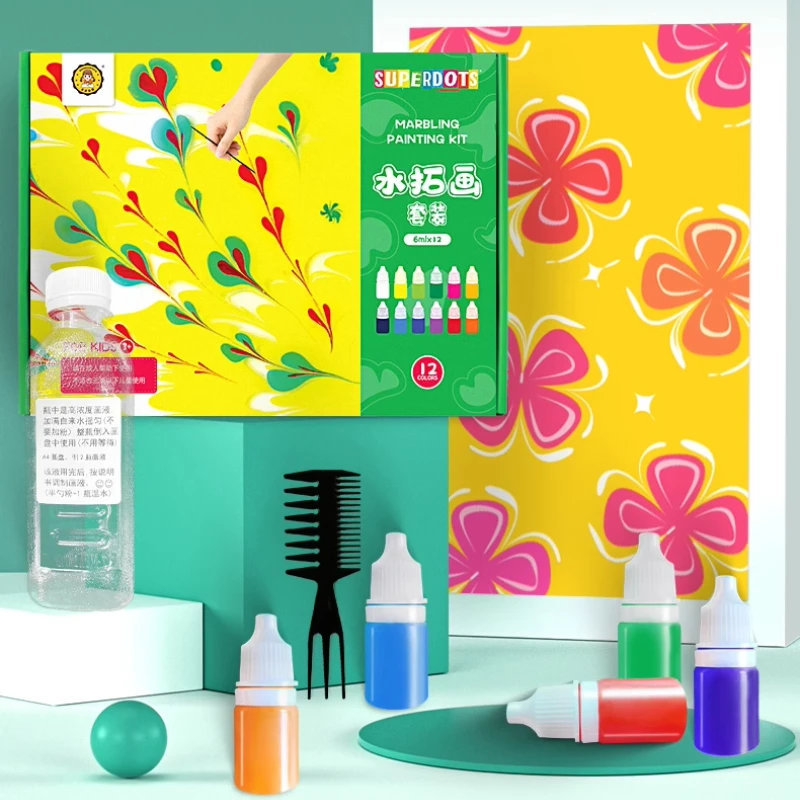 6ml 6/12 Color Water Stroke Painting Set Rich in Color Levels for Printing and Dyeing Decorative Art Enlightenment