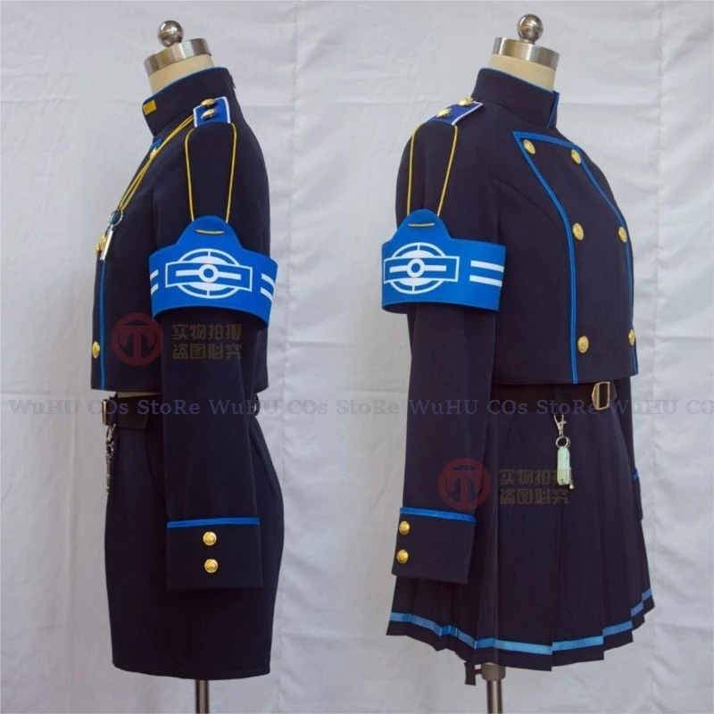 Game Blue Archive Railway Academy New Student Lovely Uniform Cosplay Costume Halo Wig Hat Women Halloween Carnival Role Play