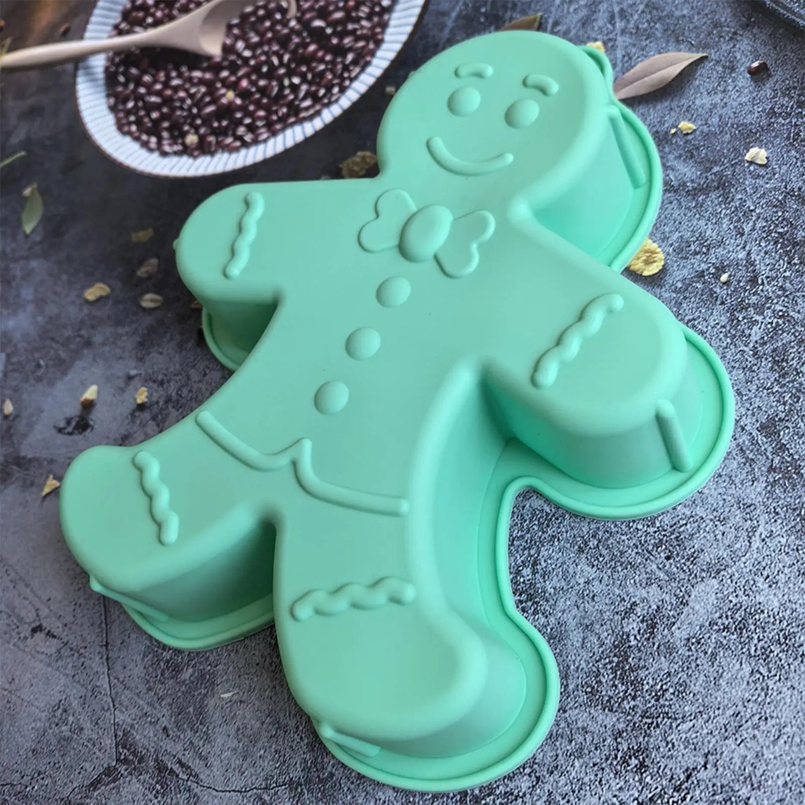 Gingerbread Man Cake Mold Silicone Baking Pan Nonstick Pie Bread Baking Tray Christmas Holiday Gear Sent In Random Color