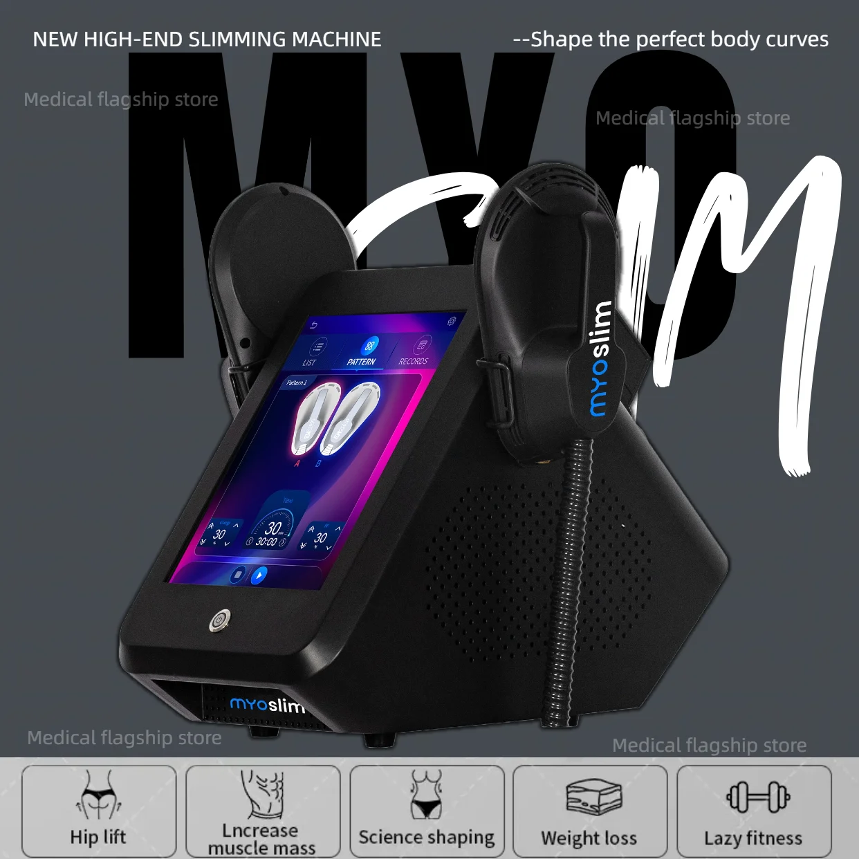 

MYoslim 6500 Вт 15 Тесла для удаления жира, контурная электрическая стимуляция мышц, скульптура тела, мусульманские наборы для похудения, машина