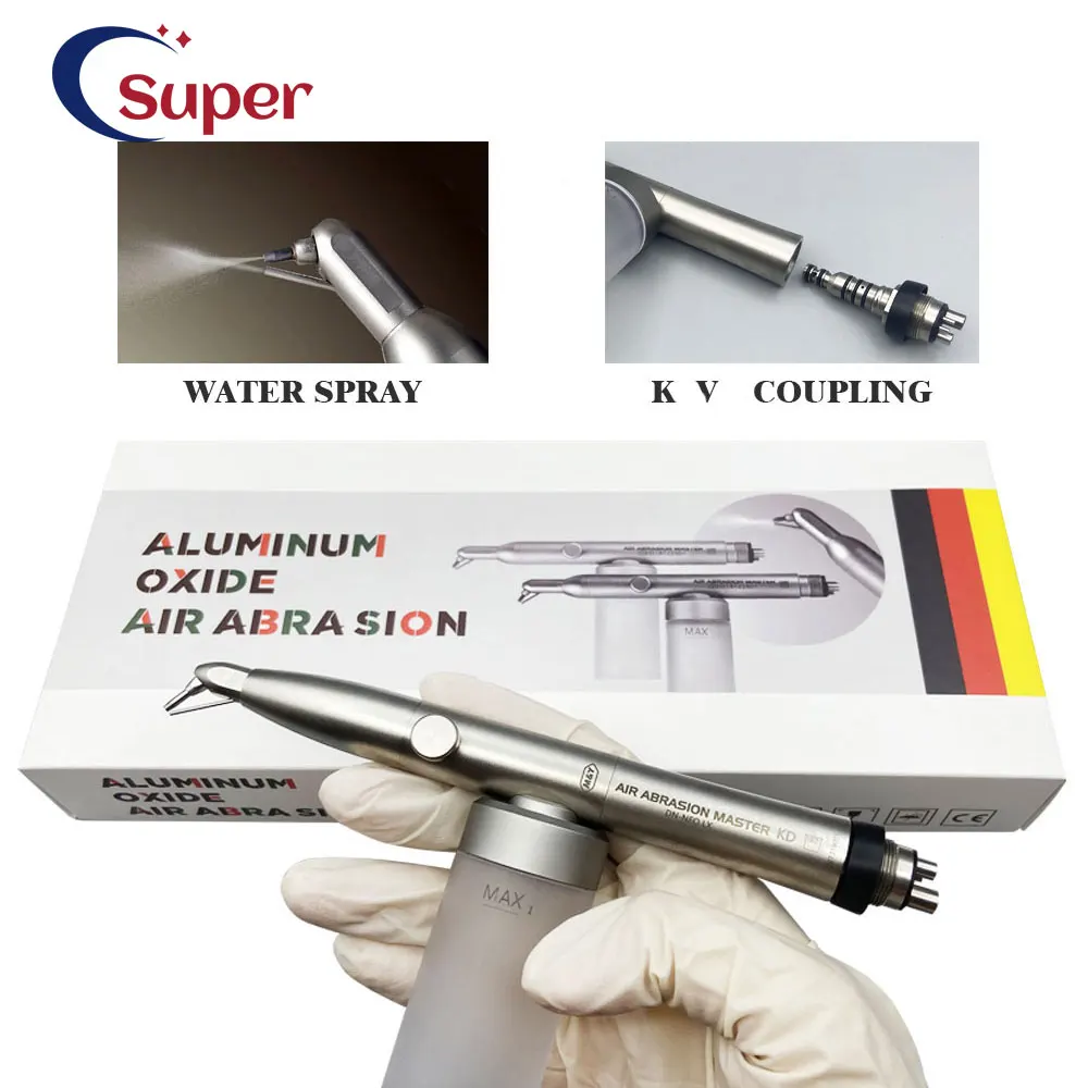 Dental Alumina Air Abrasion Polisher with water spray micro blaster with kv coupling teeth whitening nozzle