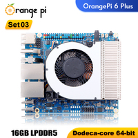 Orange Pi 6 Plus 16GB Single Board Computer CIX CD8180/CD8160 SoC 2*M.2 KEY-M 45TOPS 5G Ethernet Development Board With Heatsink