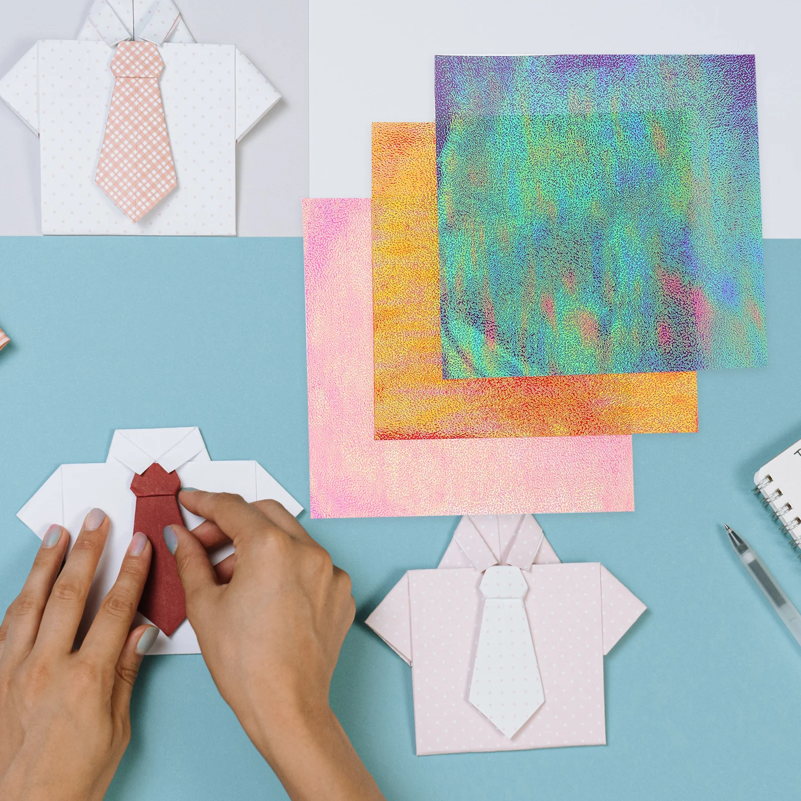 12 Sheets Glitter Origami Paper Square Sheets Vivid Colors Ideal for Arts Crafts Projects Fold Shapes Origami Paper