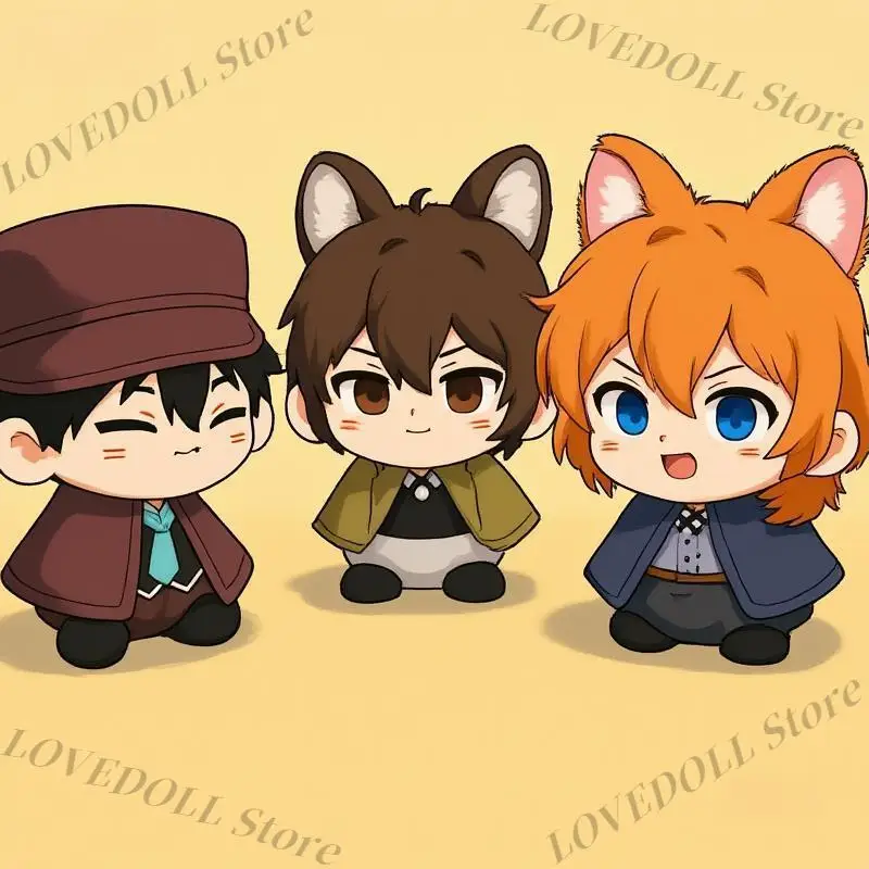 

Anime Dazai osamu Edogawa Rampo Nakahara Chuuya Cute Plush Doll Starfish Body Cosplay Pendant Keychain Toys 10CM
