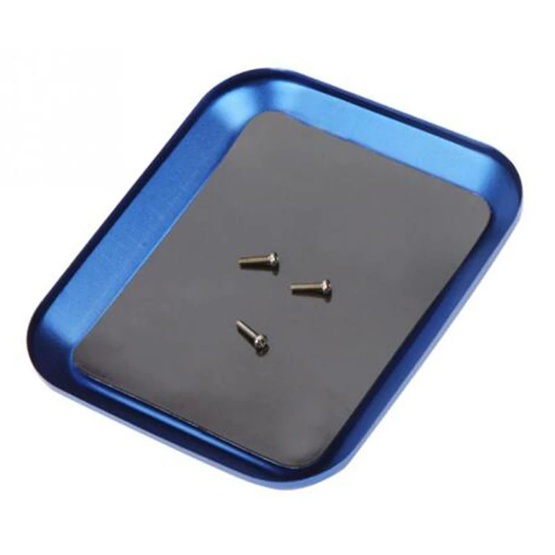 Aluminum Alloy Magnetic Pad Screw Tray Small Screw Plate Storage Box for Phone RC Car Repair Tools Mobile Repair Screw Tray