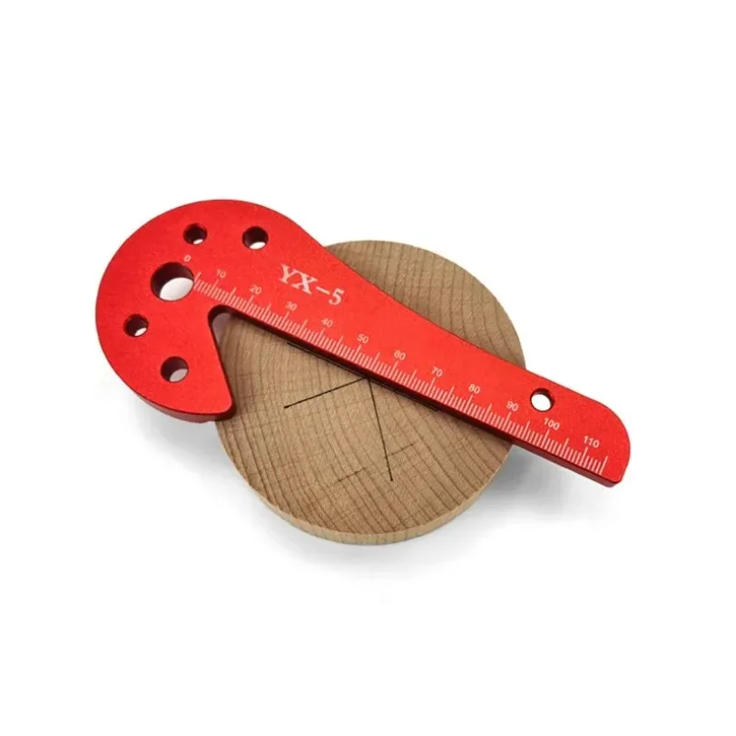 

1pc Woodworking Circle Center Scribe 45/90° Center Measuring Tool Line Gauges Aluminum Center Scribe Carpenter Ruler Measuring