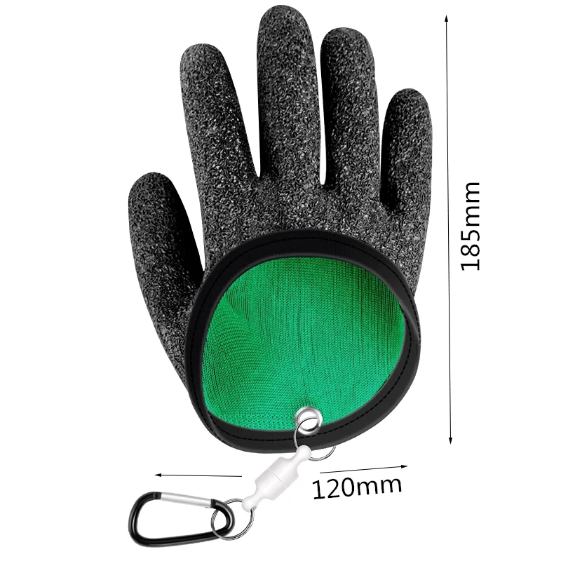 Outdoor multifunctional fish catching latex gloves, anti sting, anti slip, waterproof and wear-resistant, portable fishing equip