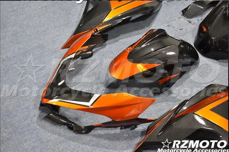 Water Transfer Carbon Fiber Lacquered Motorcycle Fairing Parts For Kawasaki Ninja 400 2019 2020 2021  All Sorts 0f Color No.2869