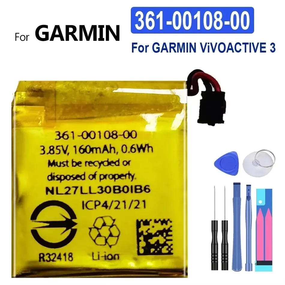 Garmin Vivoactive 3用バッテリー,nl28ll31b03oc,ミュージックウォッチ,361-00108-00,361-00108-00