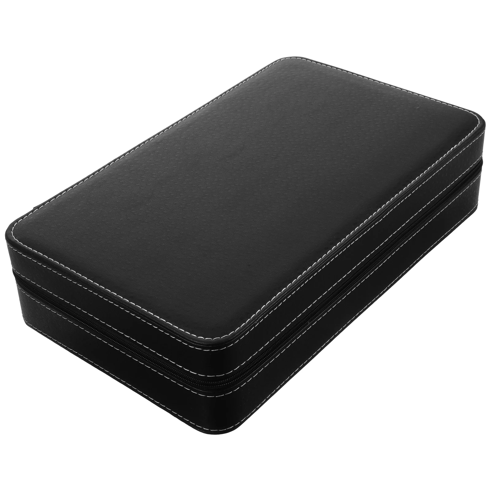 

1pc Watch Storage Box For 12 Watches Pu Watch Case Organizer Jewelry Box Display Gift Home Decoration Black