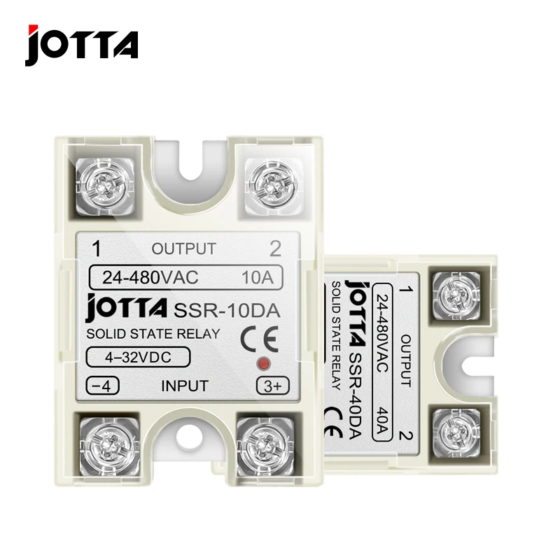 Módulo de relé de estado sólido SSR 10DA 25DA 40DA Control DE CC CA monofásico con cubierta de plástico para Control de temperatura PID