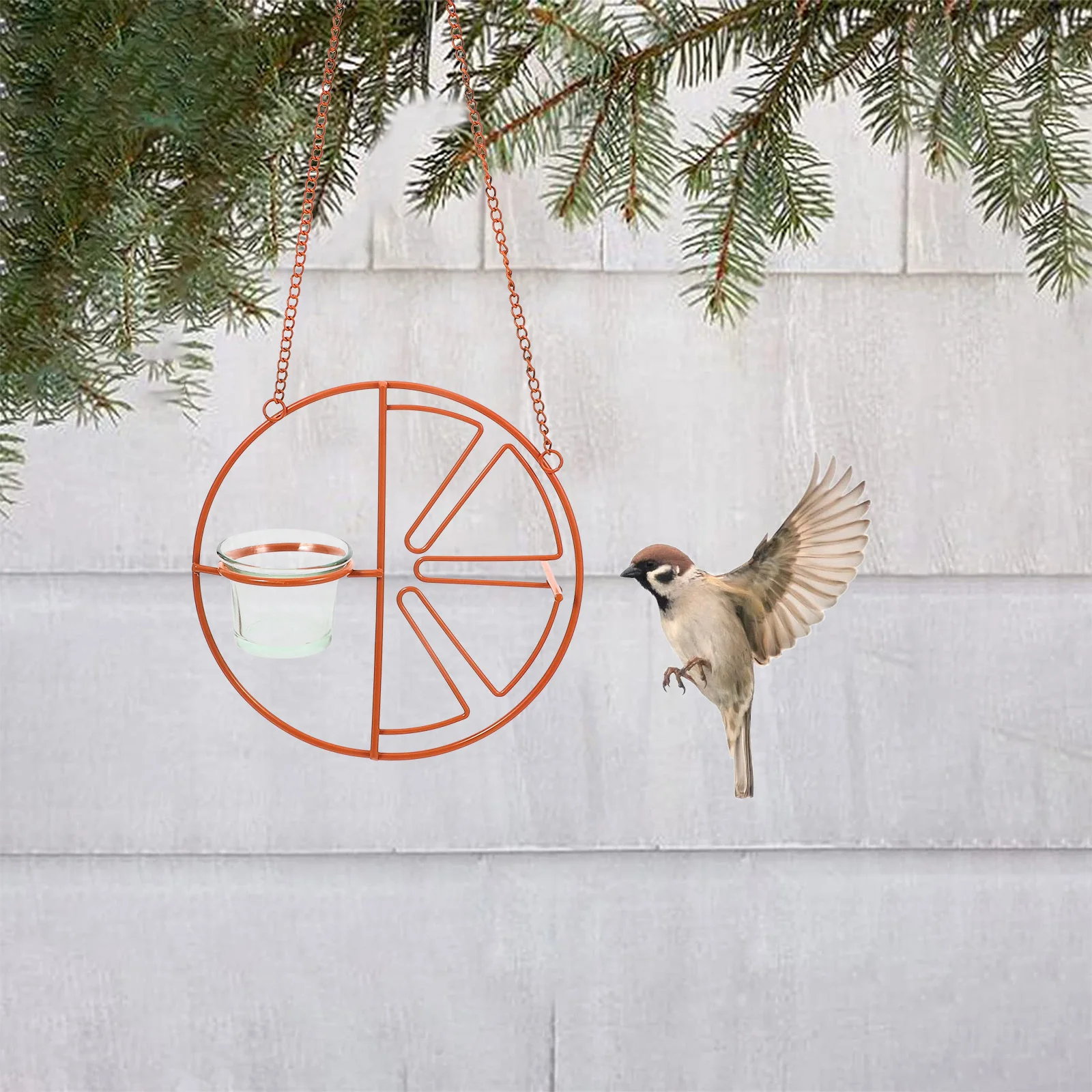 

Elegant Glass Bird Feeder Cup for Outdoors Hanging Balcony Garden Hummingbird Feeder Part Weather Resistant Bird Feeding