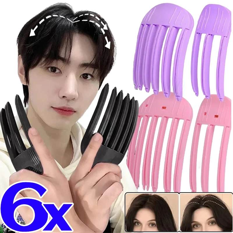 1/6Pcs Fluffy Hair Roots Clips Women Men Black No Heat High Vertex Hair Curler Styling DIY Fluffiness Volume Wind Sculpting Comb