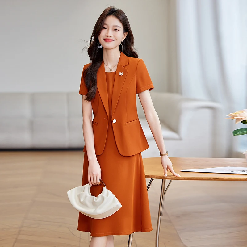 

Formal OL Styles Blazers Dress Suits for Women Business Work Wear with Dress and Jackets Coat Professional Career Interview Set