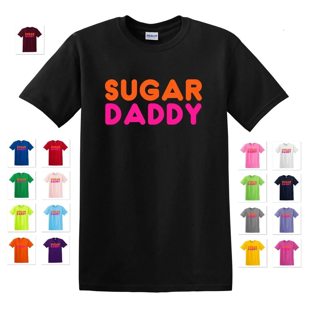 

SUGAR DADDY Donuts Parody Funny College Humor Joke Comical T shirt
