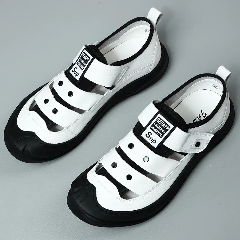 Summer Sandals Men Formal Dresses Italian Sandals for Men Casual Shoes Gladiator Sandals for Mens Shoes Genuine Leather Loafers