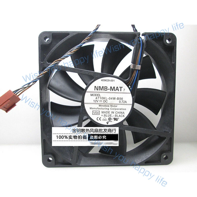 

L... for NMB 4710KL-04W-B56 12025 DC12V 0.72A 4-wire PWM temperature control fan