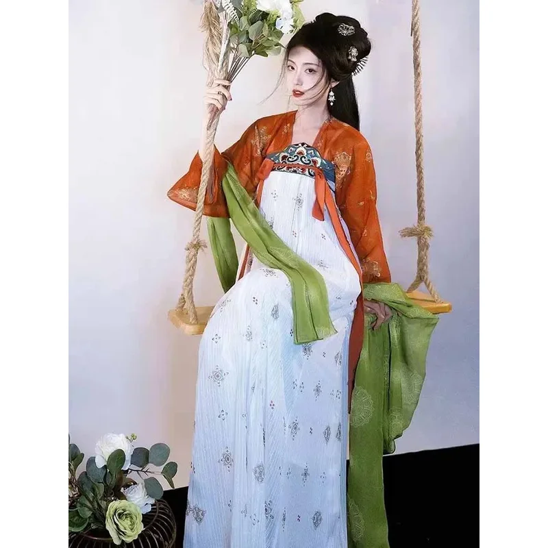 Large Size 4XL Chinese Hanfu Dress Women Cosplay Costume Tang Dynasty Ancient Traditional Hanfu Dress For Women Weight 120kg