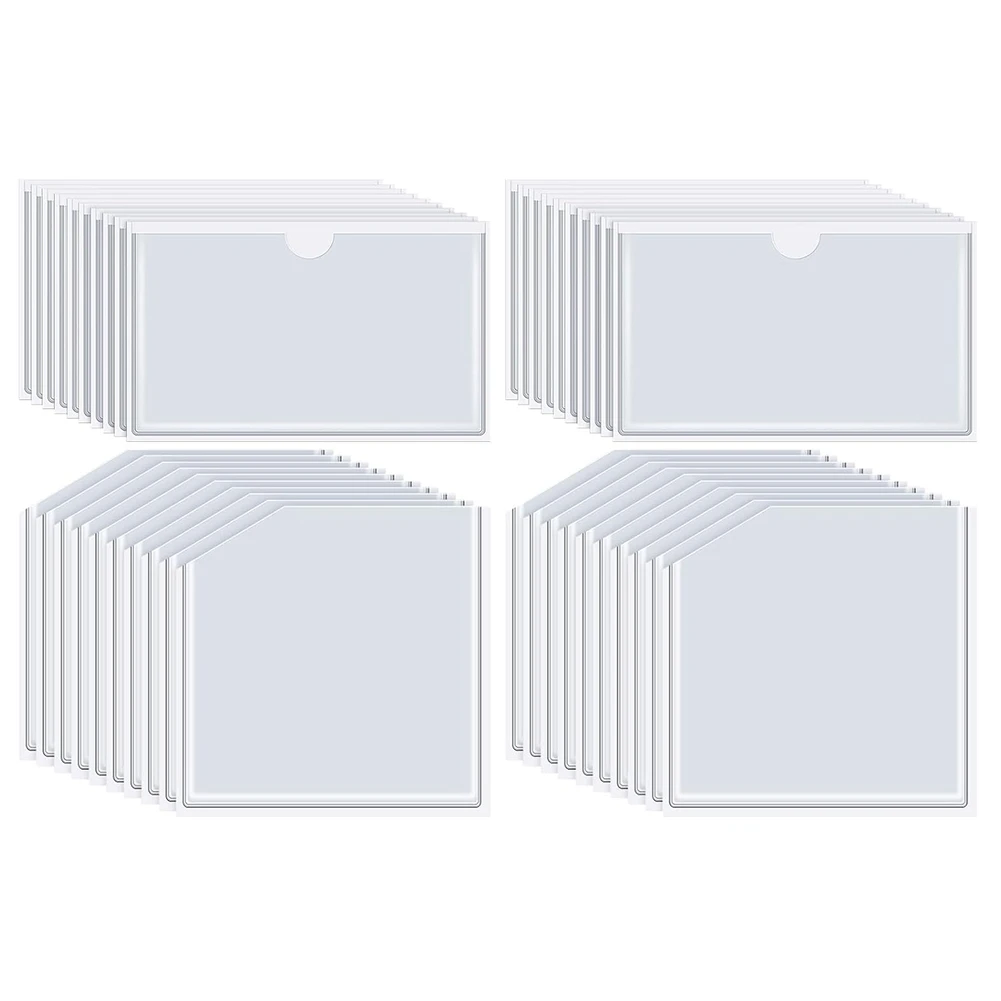 Adhesive Pockets for Planners,Clear Card Pockets,Self Sticky Top Open Organizer for ,Journals,Folders 40Pcs