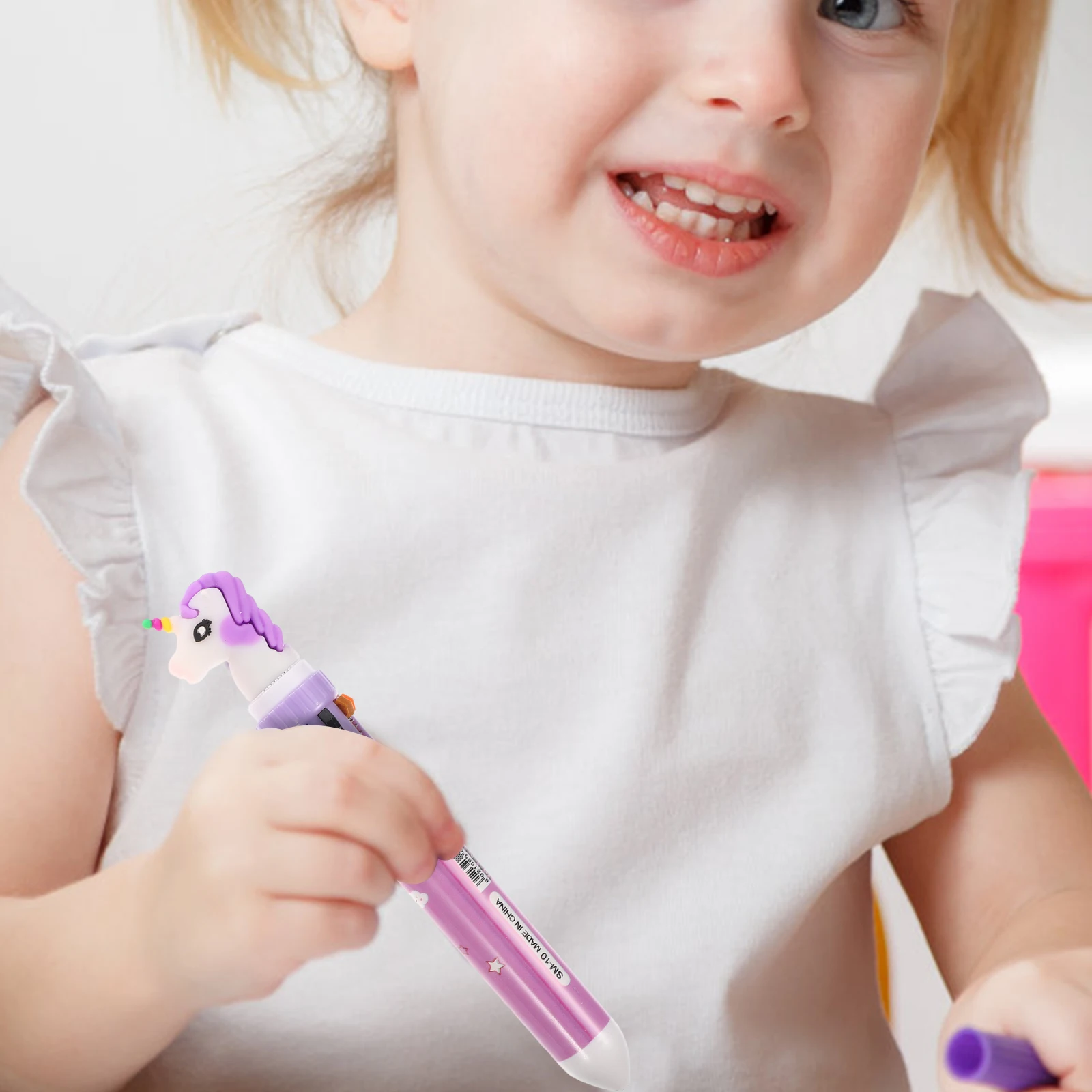 

4 Pcs Kids Multicolor Ballpoint Pen Pens for Children Desktop Retractable Fountain Ink