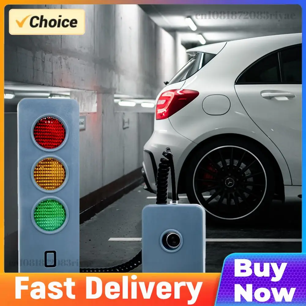 

Датчик безопасности для автомобиля: светодиодный сигнальный фонарь с тремя цветами, предупреждающий о парковке, регулируемый, на батарейках