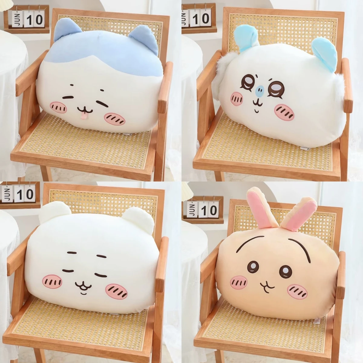 Comfortable Chiikawa Back Cushion Very Soft Throw Pillow Stuffed Hachiware Usagi Momoga Cuddly Plushies Sofa Bed Home Decor