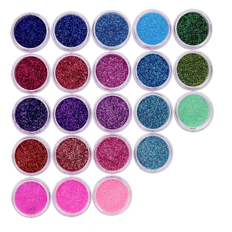 50 Stks/set Nagel Glitter Mix Kleuren Nail Art Fijn Poeder Stof Uv Gel Polish Acryl Nagel Tips Diy Decoratie Tools