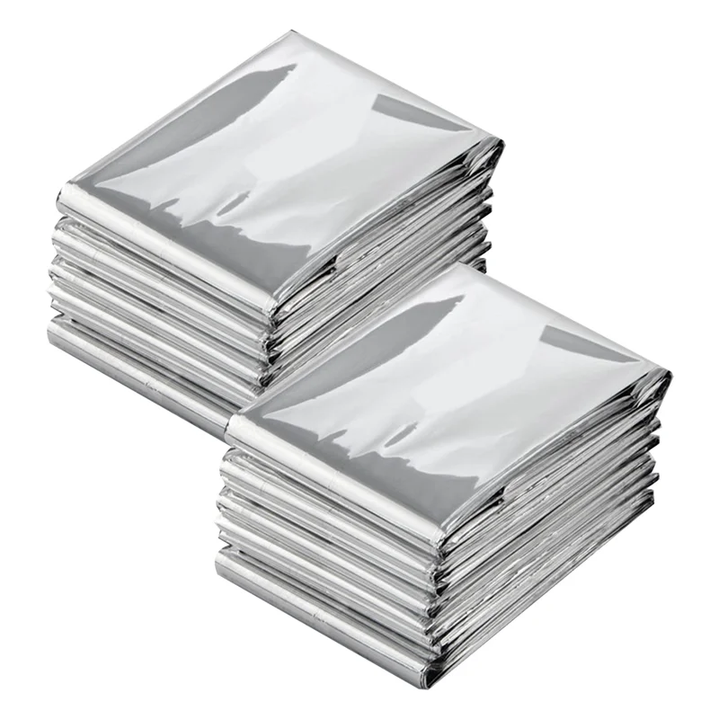 

AD-10Pcs Outdoor Emergency Blanket Waterproof First Aid Space Curtain Foil Thermal Blanket 130X210cm