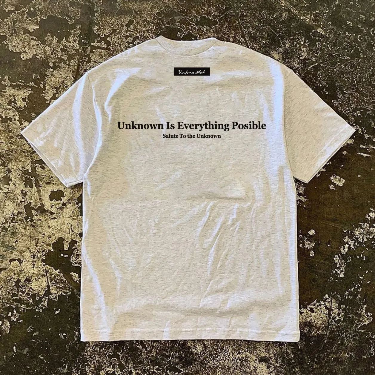 Unknow Is Everything Is Possible. Printed Cotton Short Sleeved Couple, Casual Sailing Style T-shirt, Trendy Street T-shirt