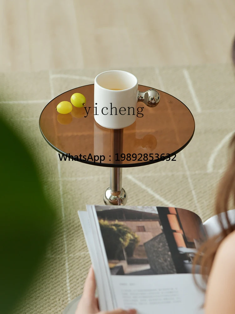 AA  round Side Table Small Living Room Sofa Small Coffee Table Modern Minimalist Mini Small  Side  Corner Table