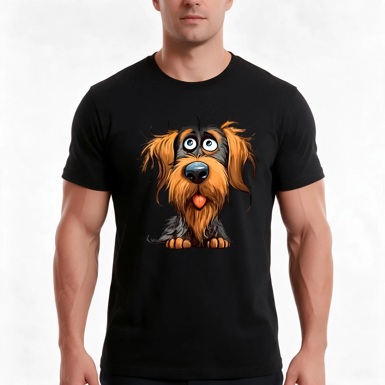 Cool and Funny Dog Mutt T-Shirt, Summer Casual Cotton Tee, Oversized Streetwear Tops, Vintage Graphic Print, Unisex Men Women