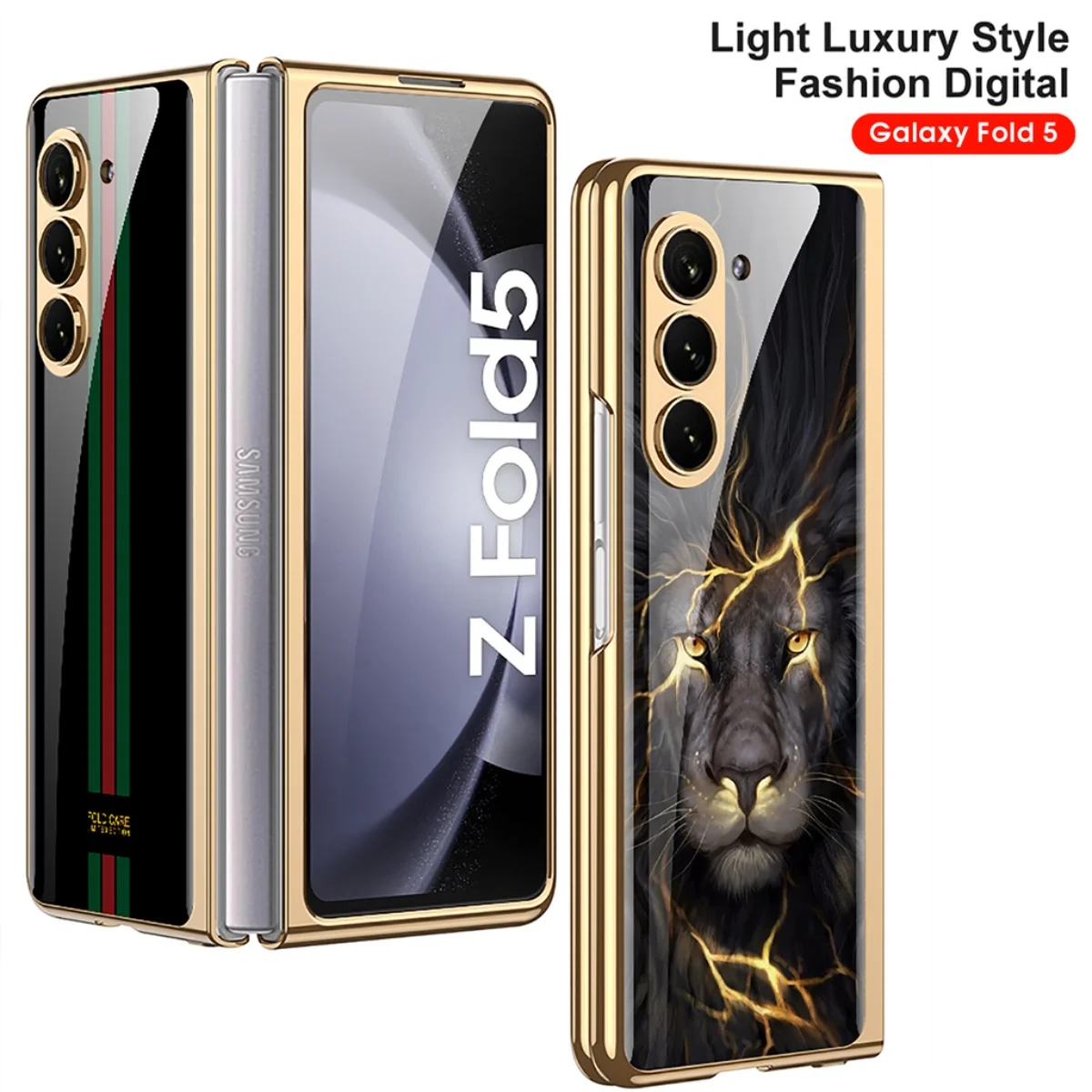 

Чехол из закаленного стекла с рисунком для Samsung Galaxy Z Fold 5 4 Fold5 Fold4 5G lating, Жесткий Чехол для Samsung Galaxy Z Fold5, чехол