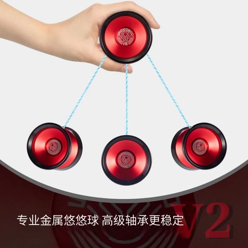 حلقة خارجية من الفولاذ المقاوم للصدأ باللون الأسود غير المستجيبة من سبائك الألومنيوم الاحترافية لألعاب اللاعب المتقدمة للمعادن YOYO