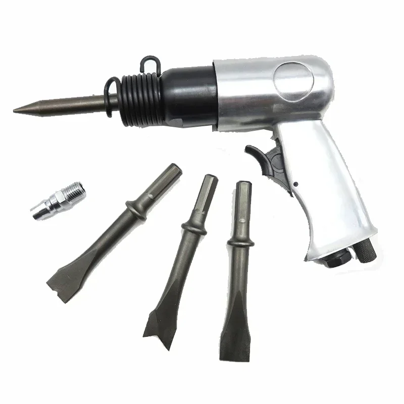 

Heavy Duty Air Hammer with Round & Hex Chisels, 1/4'' Air Screw, 4500rpm, Pneumatic Drill Shovel Hammer Drills Pneumatic Chisel