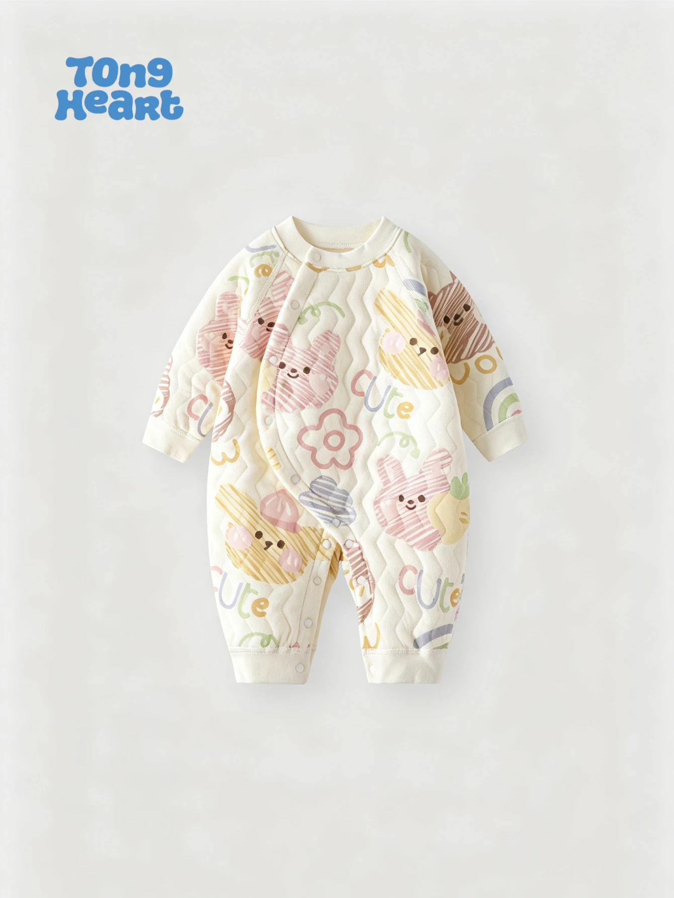 TongHeart Winter Baby Warmth-Resistant One-Piece Suit for Newborns, Suitable for Autumn and Winter, Provides Warmth and Cold