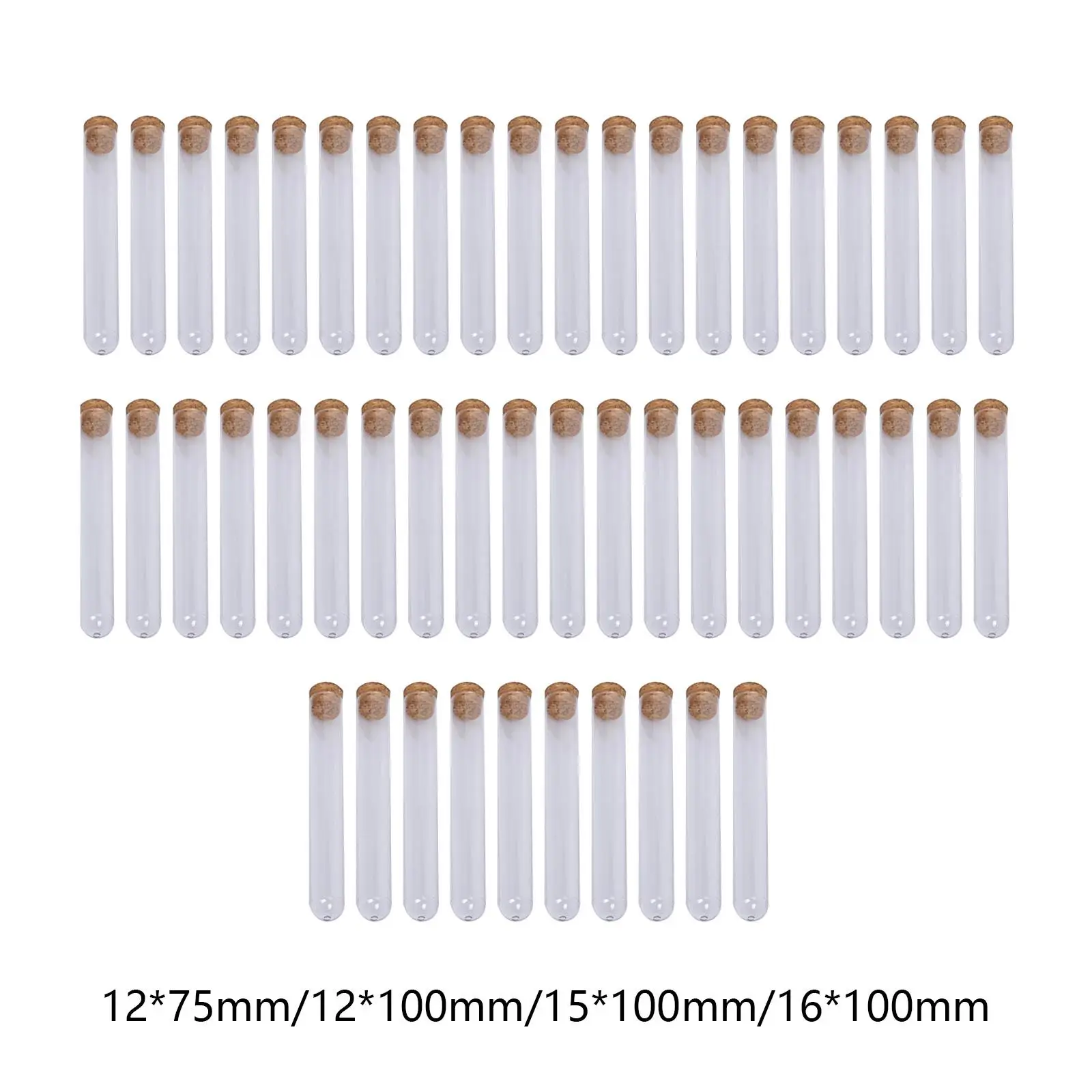 

50Pcs Test Tubes with Cork Stoppers Sample Storage for Birthday Party Supplies Liquid Storage Party Decoration Dried Flowers