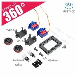 M5Stack Official Servo Kit 360 Degree Brick-compatible