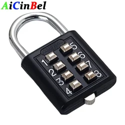 8 Digits Password Code Combination Padlock Zinc Alloy Suitcase For Luggage Travel Code Smart Lock Code Keyed Anti-thieft Lock