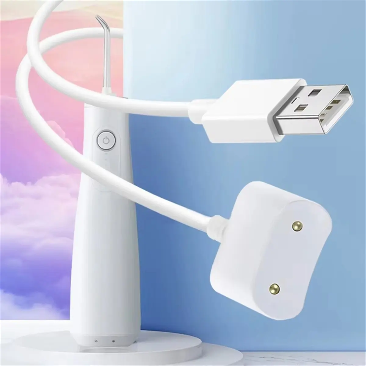 Cable de Carga Magnético USB T19C para Irrigador Bucal Waterpik WF10 GS10 / GS10 Pro, Cargador de Repuesto