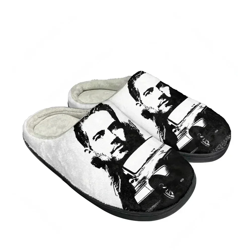 Hot Fast and Furious Fashion Cotton Custom Slippers Mens Women Teenager Plush Casual Keep Warm Shoes Thermal Comfortable Slipper